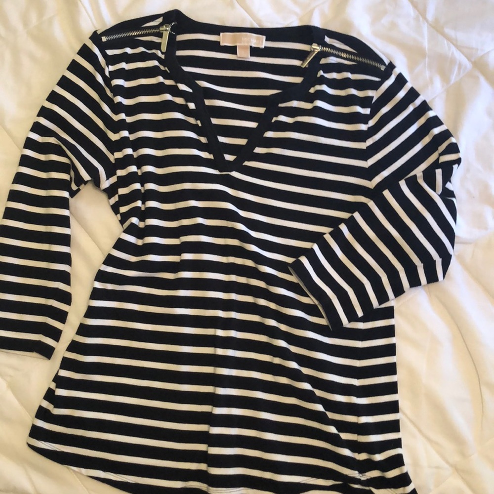 Black and White striped MK shirt